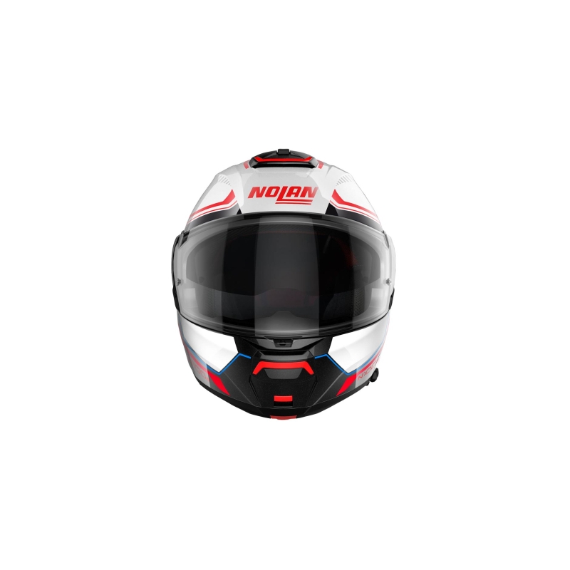 Cască de motociclist Nolan N100-6 Surveyor N-COM 24 alb-albastru