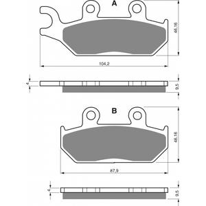Placute de frana GOLDFREN 033 S3