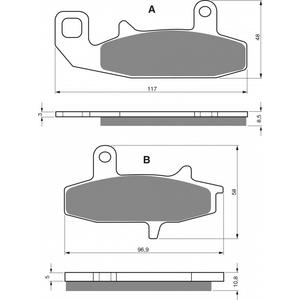 Placute de frana GOLDFREN 036 S3