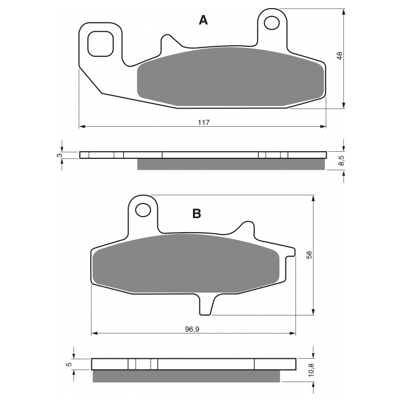 Placute de frana GOLDFREN S3