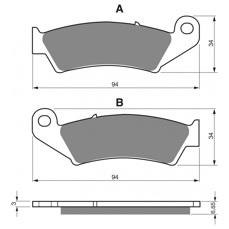 Placute de frana GOLDFREN AD