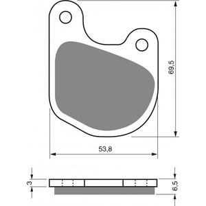 Placute de frana GOLDFREN 059 S3 (1 left + 1 right)