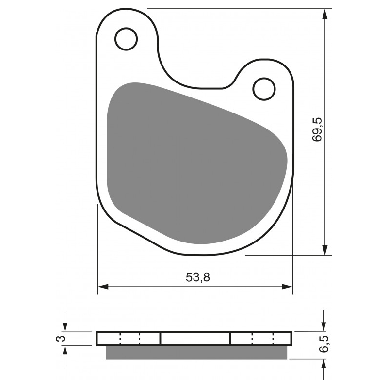 Placute de frana GOLDFREN S3 (1 left + 1 right)
