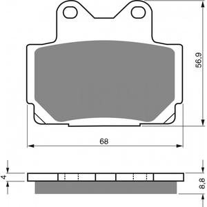 Placute de frana GOLDFREN 067 S3
