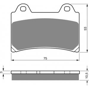 Placute de frana GOLDFREN 073 S3