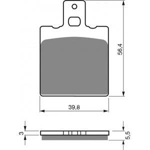 Placute de frana GOLDFREN 083 AD