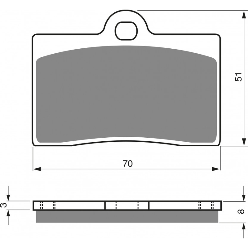 Placute de frana GOLDFREN S33 STREET FRONT