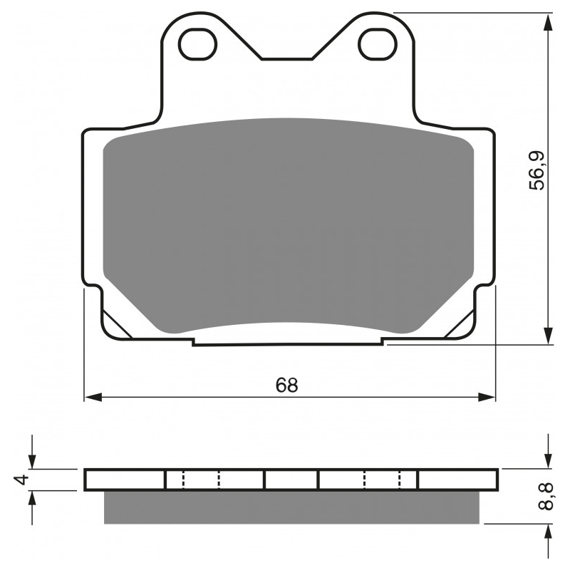 Placute de frana GOLDFREN S33 STREET Spate