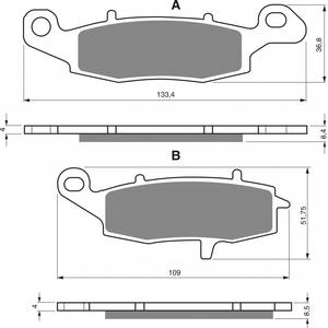 Placute de frana GOLDFREN 104 S33 STREET FRONT