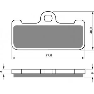 Placute de frana GOLDFREN 116 S33 STREET FRONT