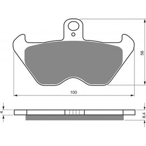 Placute de frana GOLDFREN 117 S33 STREET FRONT