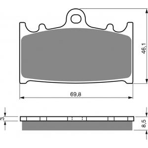 Placute de frana GOLDFREN 032 GP6