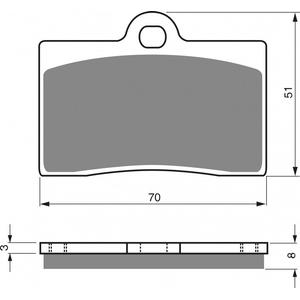 Placute de frana GOLDFREN 064 GP6