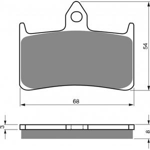Placute de frana GOLDFREN 069 GP6