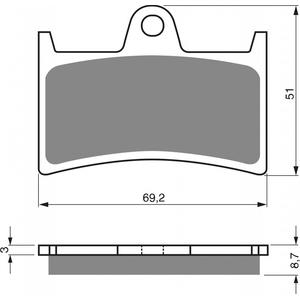 Placute de frana GOLDFREN 070 GP6