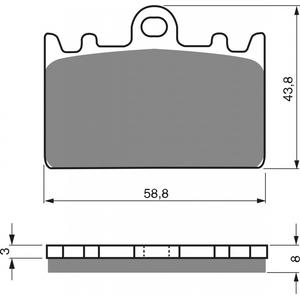Placute de frana GOLDFREN 090 GP6