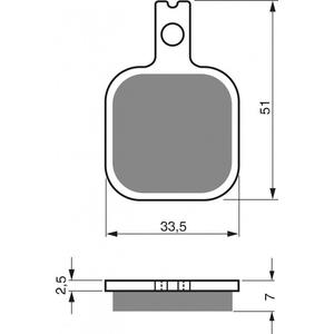 Placute de frana GOLDFREN 119 GP6 (1 set = 6 pcs)