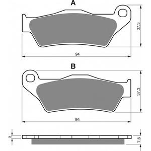 Placute de frana GOLDFREN 031 K1