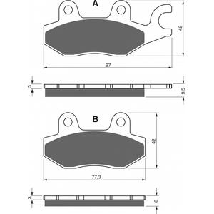 Placute de frana GOLDFREN 088 K1
