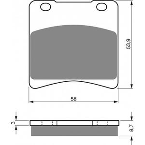 Placute de frana GOLDFREN 085 K1