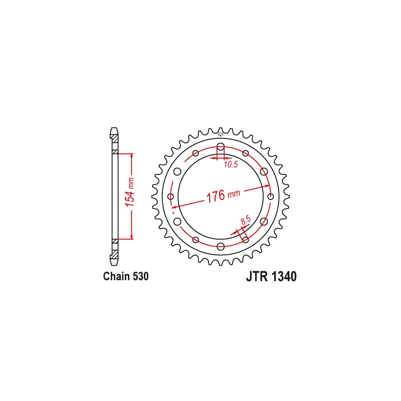 Foaie spate JT 43T, 530 Black Zinc