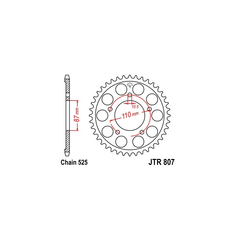 Foaie spate JT 48T, 525 Black Zinc