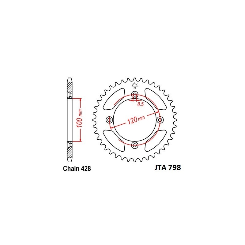 Foaie spate ALU JT 48T, 428