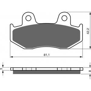 Placute de frana GOLDFREN 102 K1