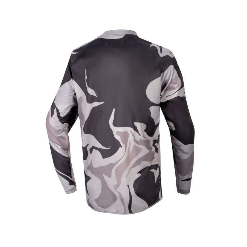 Tricou de motocros pentru copii Alpinestars Racer Tactical 2024 negru camuflaj-fluo-galben-negru
