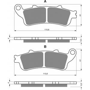 Placute de frana GOLDFREN 135 S33 STREET FRONT