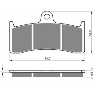 Placute de frana GOLDFREN 126 GP6