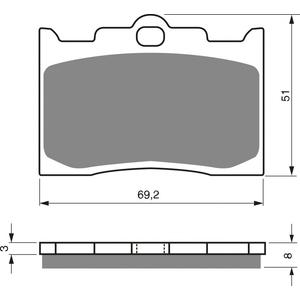 Placute de frana GOLDFREN 132 GP6