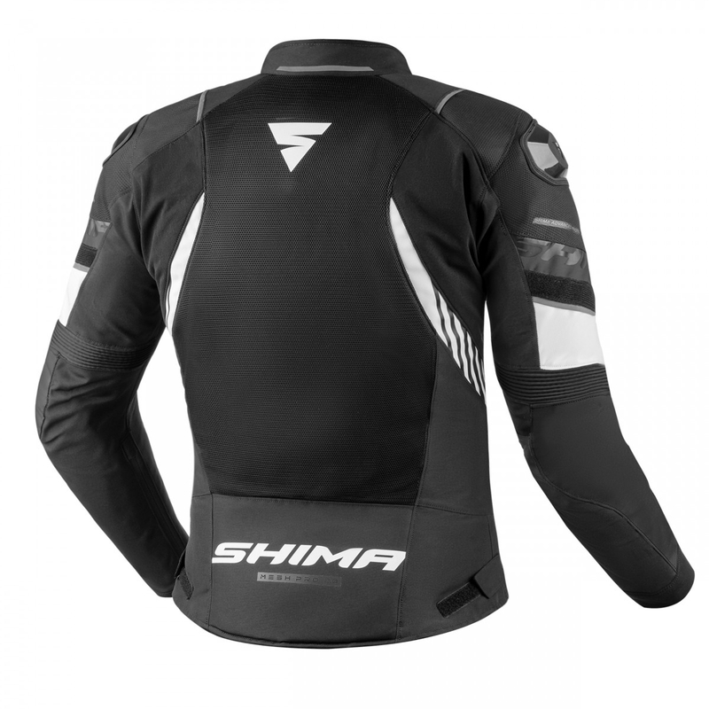 Jachetă pentru motociclete Shima MESHPRO 2.0 negru și alb