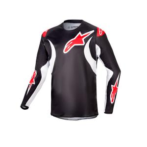 Tricoul de motocros pentru copii Alpinestars Racer Lucent 2024 negru-alb-roșu