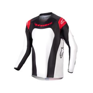 Tricoul de motocross pentru copii Alpinestars Racer Ocuri 2024 roșu, alb și negru
