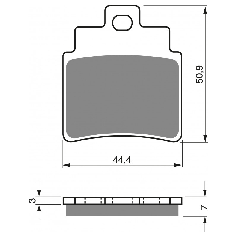 Placute de frana GOLDFREN S3 (1 set = 4 pcs)