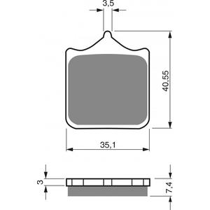 Placute de frana GOLDFREN 177 S3 (1 set = 4 pcs)