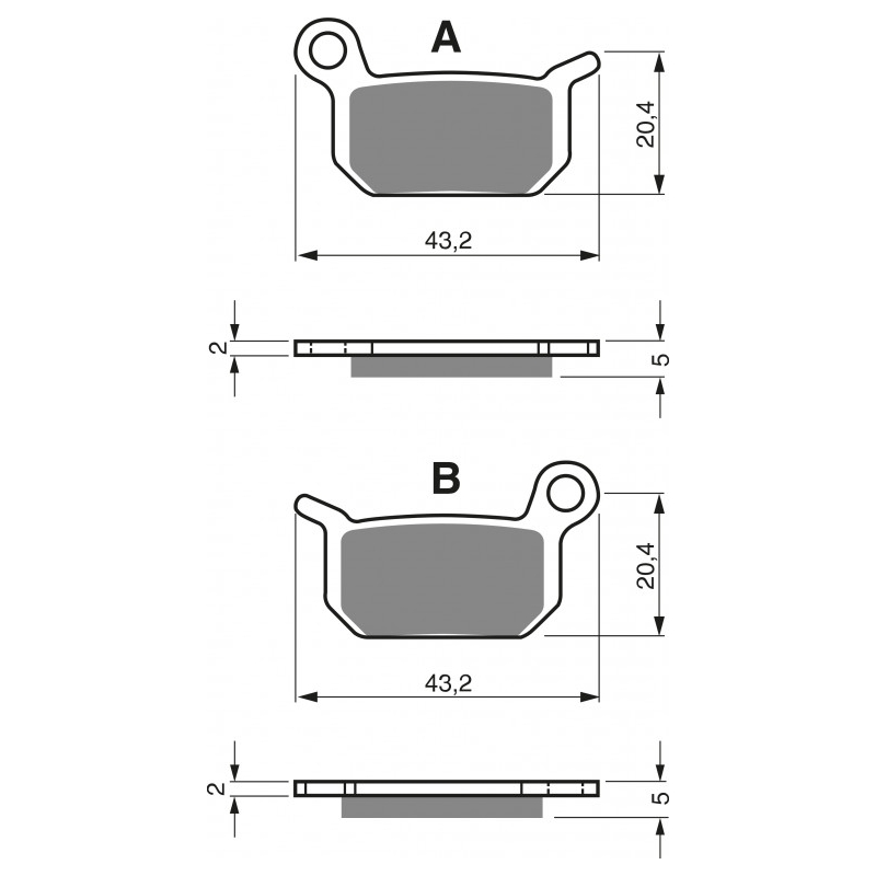Placute de frana GOLDFREN K5