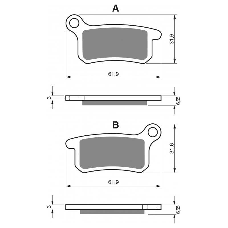 Placute de frana GOLDFREN S33 OFF-ROAD FRONT