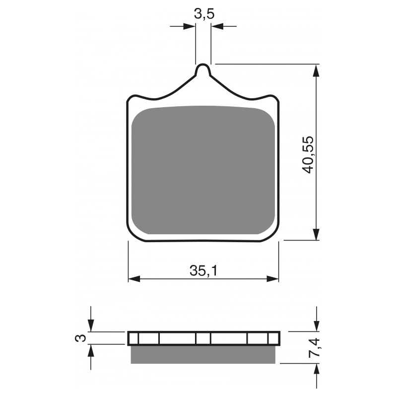Placute de frana GOLDFREN S33 STREET FRONT (1 set = 4 pcs)