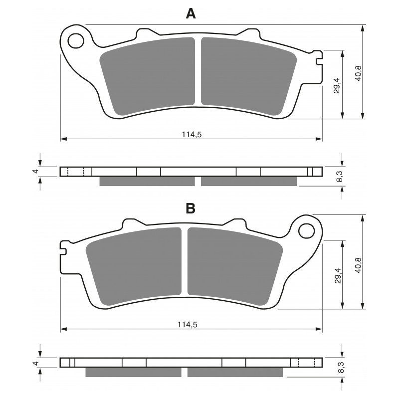 Placute de frana GOLDFREN S33 STREET FRONT