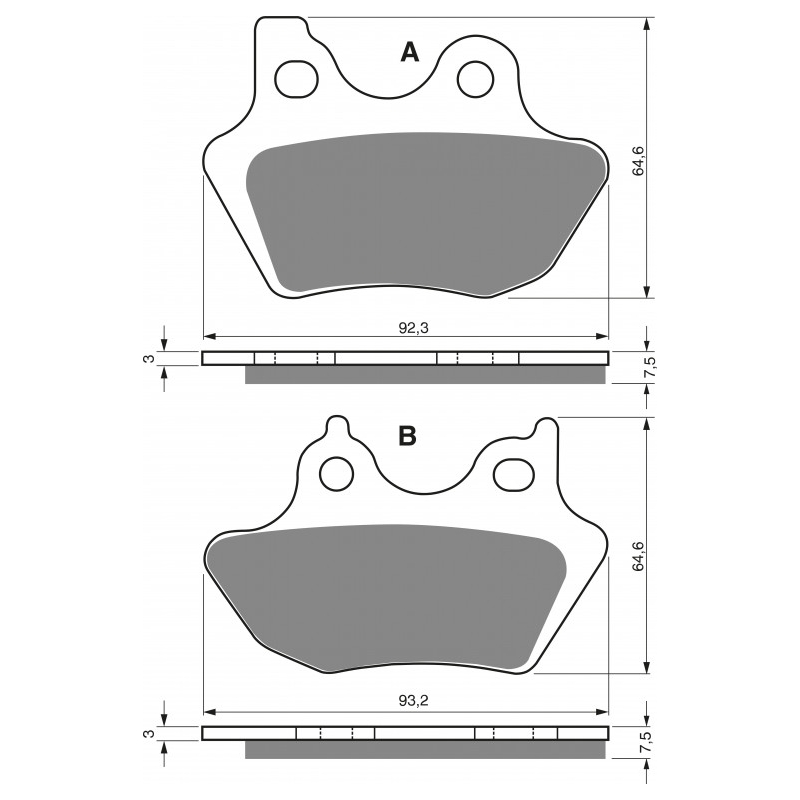 Placute de frana GOLDFREN S33 STREET FRONT