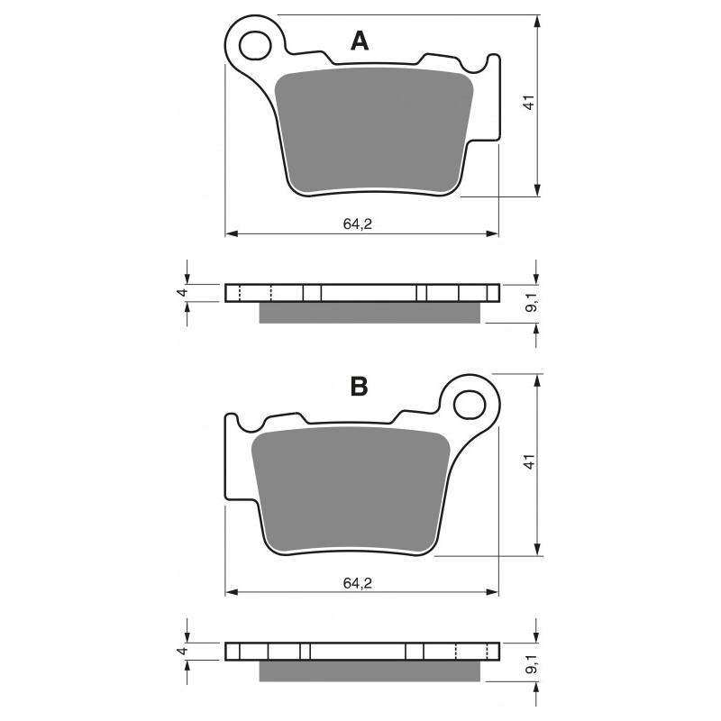 Placute de frana GOLDFREN K5