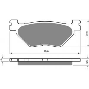 Placute de frana GOLDFREN 165 S33 STREET Spate