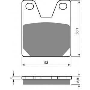 Placute de frana GOLDFREN 169 GP6