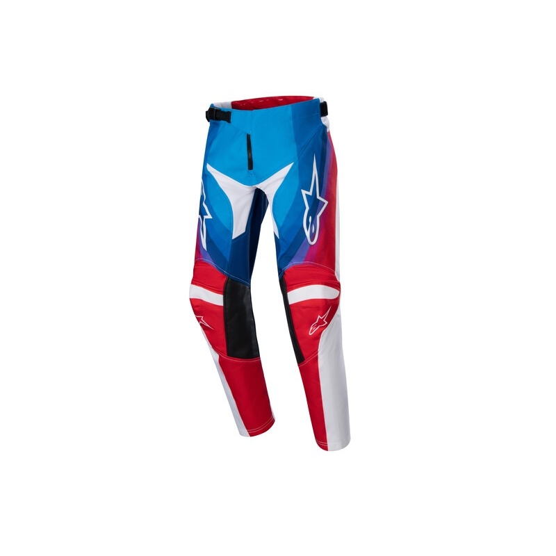 Alpinestars Racer Pneuma 2024 Pantaloni Motocross pentru copii alb-albastru-roșu