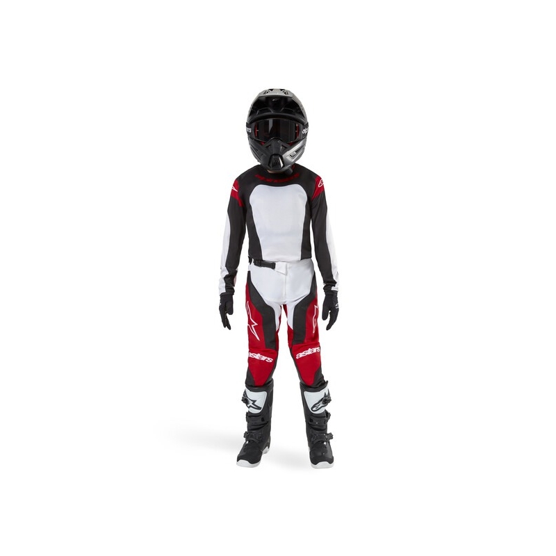 Alpinestars Racer Ocuri 2024 Pantaloni de motocros pentru copii roșu, alb și negru