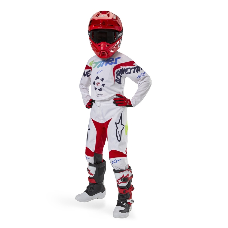 Alpinestars Racer Hana 2024 Pantaloni Motocross pentru copii Alb și Culoare
