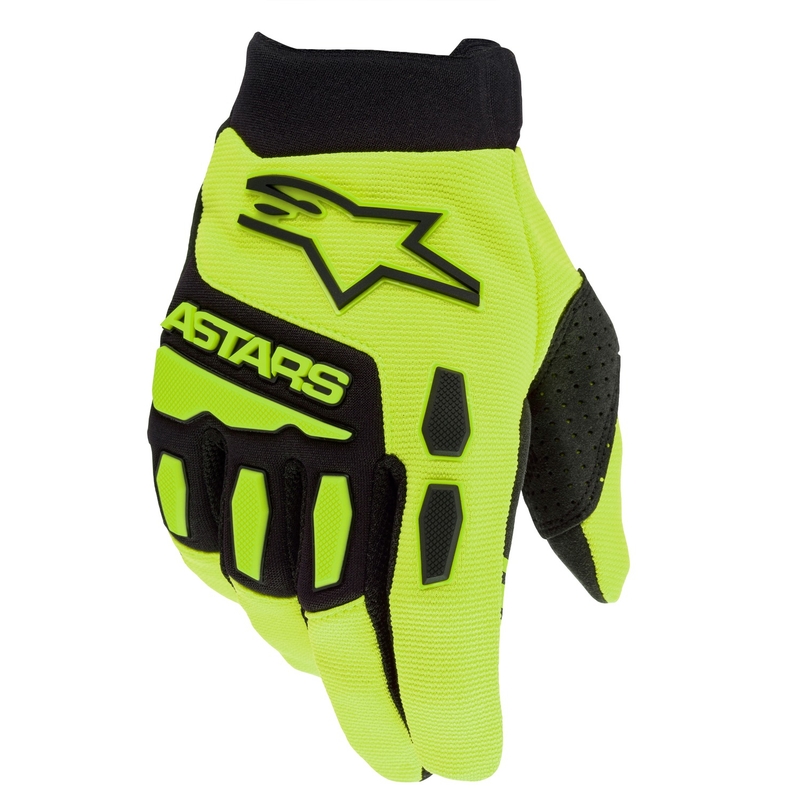 Mănuși Motocross Alpinestars Full Bore pentru copii Galben Fluo-Negru