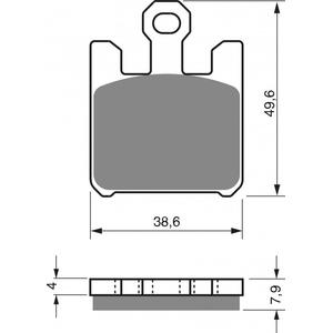 Placute de frana GOLDFREN 200 S3 (1 set = 4 pcs)